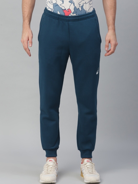ASICS Men Blue Solid Joggers
