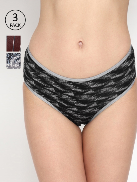 Skidlers Women Pack of 3 Assorted Hipster Briefs SKD-BRIEF