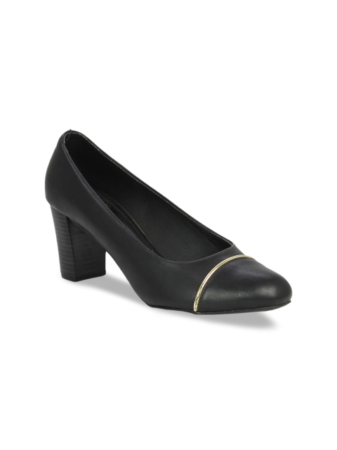 Inc 5 Women Black Solid Pumps