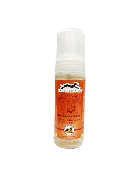 PETS EMPIRE Dry Dog Shampoo 150ml, Orange