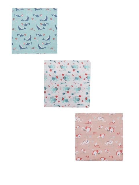 Kaarpas Unisex Kids Set Of 3 Ocean Dive Printed Organic Cotton Muslin Swaddles, Blue
Kaarpas Unisex Kids Set Of 3 Ocean Dive Printed Organic Cotton Muslin Swaddles, Blue