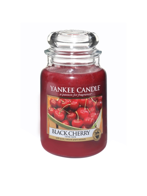 YANKEE CANDLE Maroon Classic Large Jar Black Cherry Scented Candle