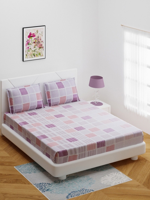 BOMBAY DYEING Pink & Purple Abstract 210 TC Cotton 1 Queen Bedsheet with 2 Pillow Covers
BOMBAY DYEING Pink & Purple Abstract 210 TC Cotton 1 Queen Bedsheet with 2 Pillow Covers