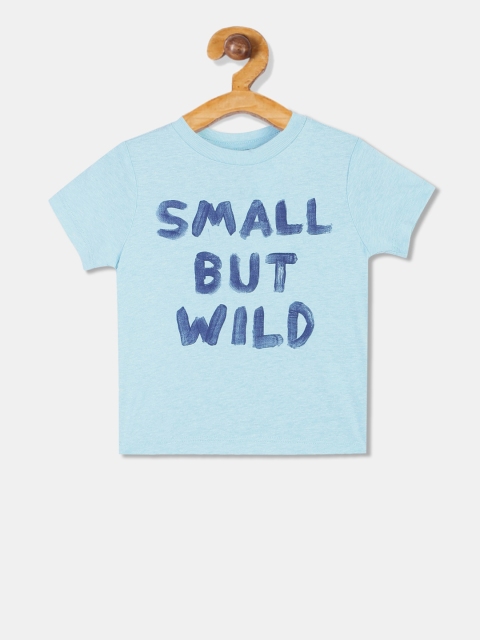 The Childrens Place Boys Blue Printed Round Neck T-shirt