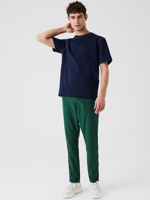 Lacoste Men Blue Solid Reversible Round Neck T-shirt