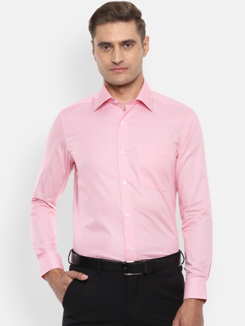 Louis Philippe Men Pink Regular Fit Checked Casual Shirt