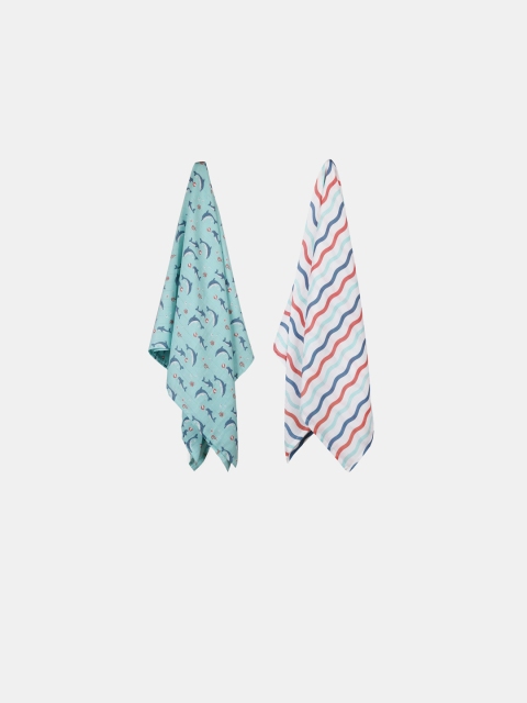 Kaarpas Unisex Kids Pack Of 2 Multicoloured Printed Organic Cotton Muslin Swaddle, Blue
Kaarpas Unisex Kids Pack Of 2 Multicoloured Printed Organic Cotton Muslin Swaddle, Blue