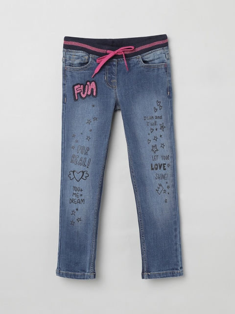 max Girls Blue Regular Fit Jeans