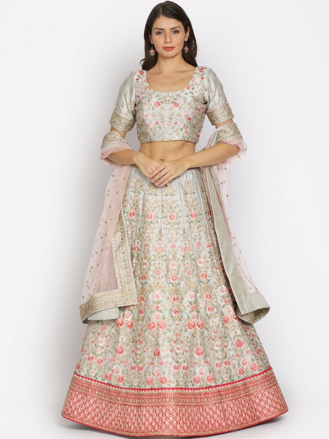 Koskii Women Grey & Red Threadwork Embroidered Semi-Stitched Lehenga & Un-Stitched Blouse with Dupatta
Koskii Women Grey & Red Threadwork Embroidered Semi-Stitched Lehenga & Un-Stitched Blouse with Dupatta