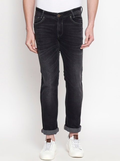 Mufti Men Black Regular Fit Mid-Rise Clean Look Jeans