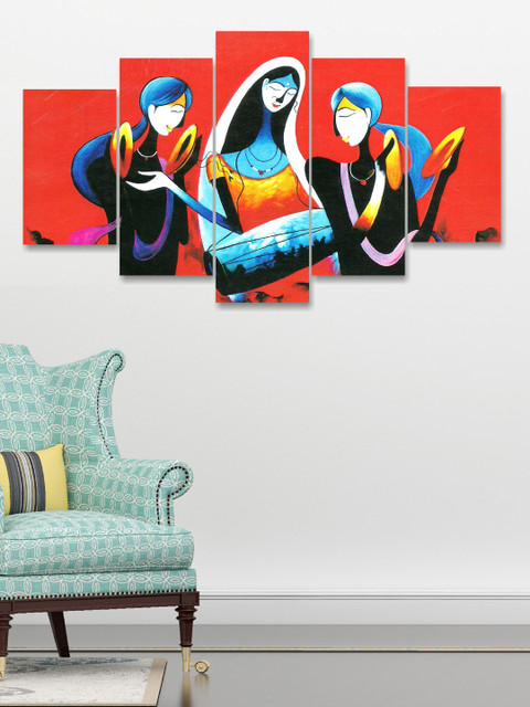 Go Hooked Set Of 5 Red & Blue Digitally printed Wall Art
Go Hooked Set Of 5 Red & Blue Digitally printed Wall Art