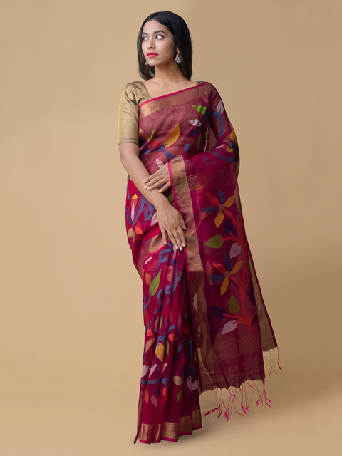 Unnati Silks Pink Silk Cotton Woven Design Maheshwari Handloom Saree
Unnati Silks Pink Silk Cotton Woven Design Maheshwari Handloom Saree