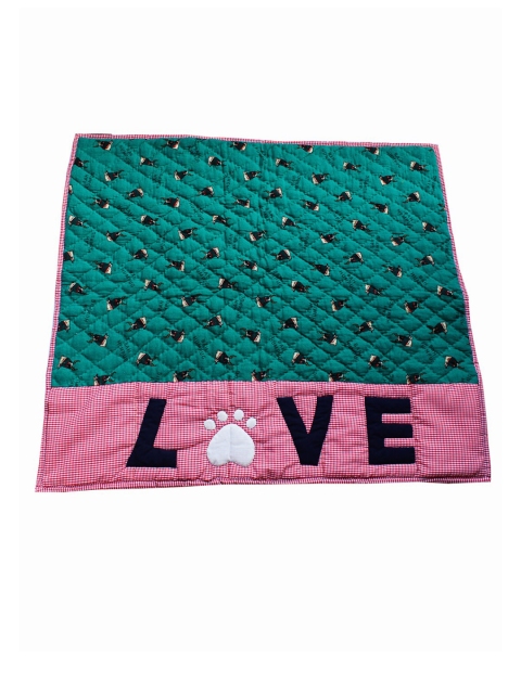 LANA PAWS Green & Pink Bah Humpug Dog Winter Blanket