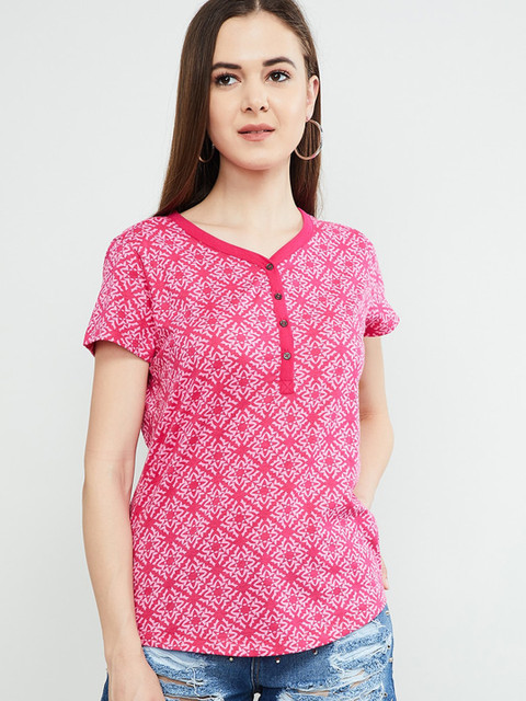 max Women Pink & White Printed Top
max Women Pink & White Printed Top