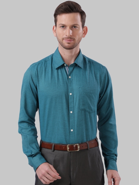 Next Look Men Green Slim Fit Striped Casual Shirt