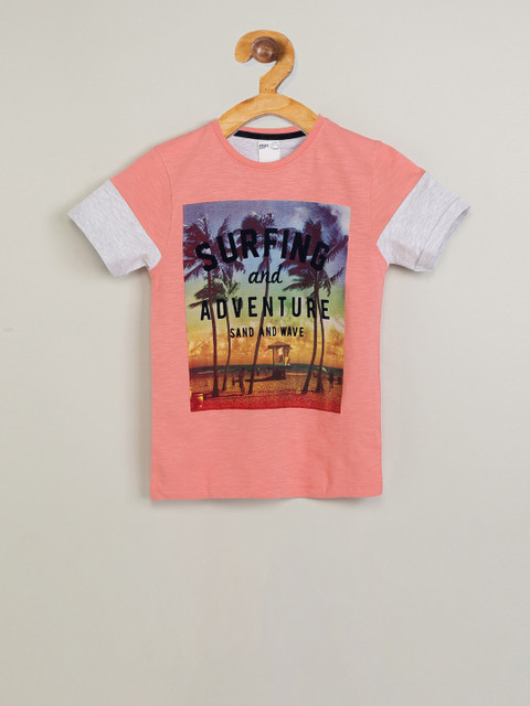 max Boys Pink Printed Round Neck T-shirt
max Boys Pink Printed Round Neck T-shirt