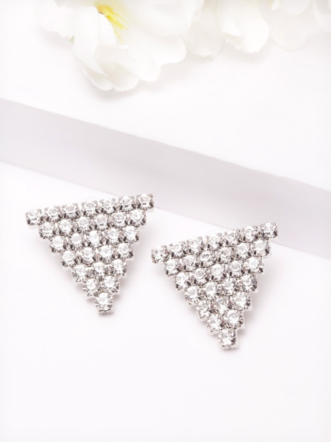 AVANT-GARDE PARIS Silver-Plated Triangular Studs