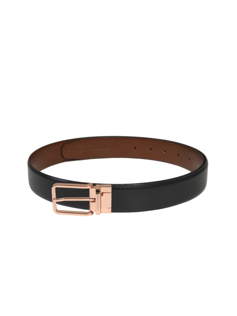 CHRISTOPOLO Men Black & Brown Textured Belt
