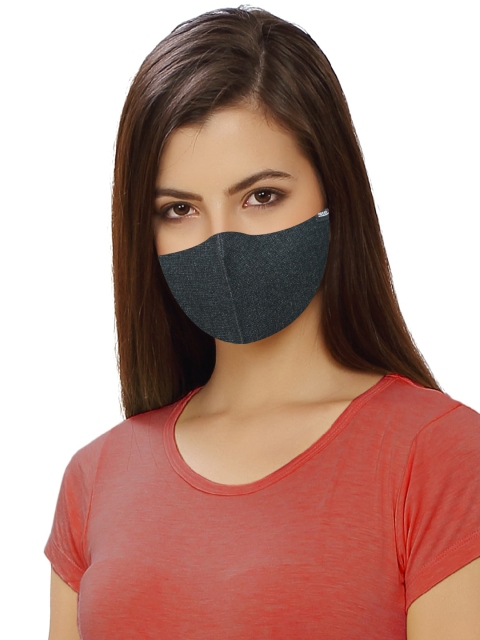 inocenCia Unisex Grey Solid Reusable 2-Ply Cloth Mask