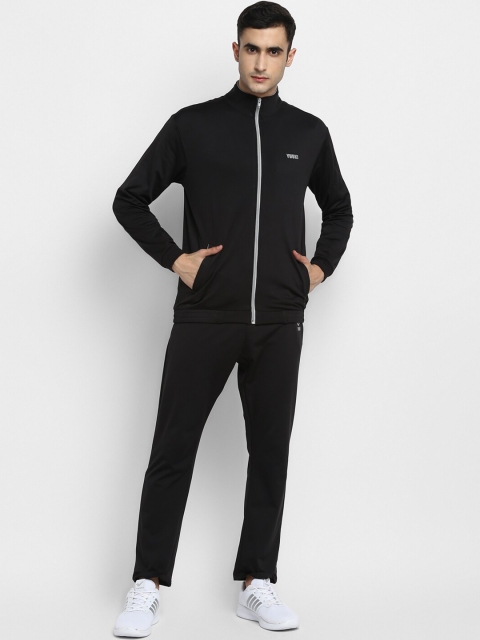 Yuuki Men Black Solid Tracksuit