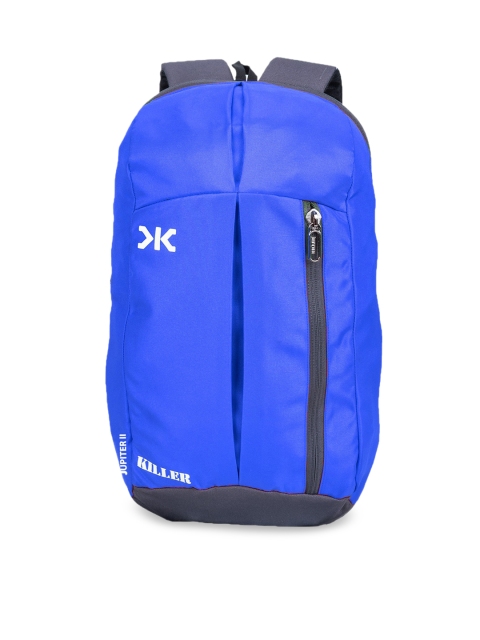 Killer Unisex Blue & Grey Colourblocked Backpack