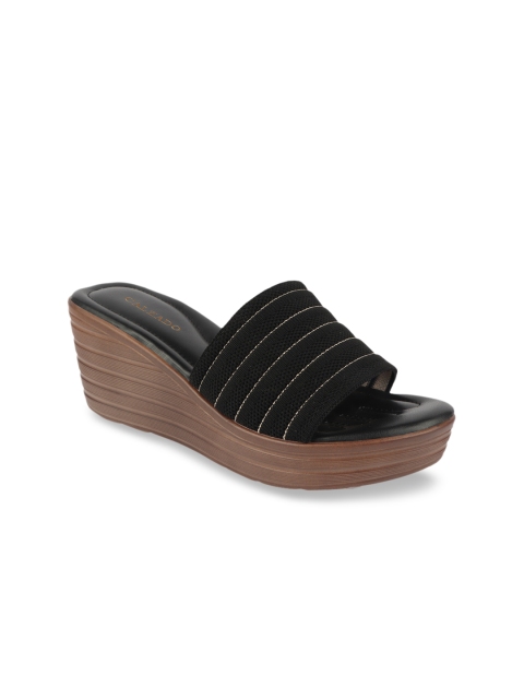 CALZADO Women Black Solid Heels