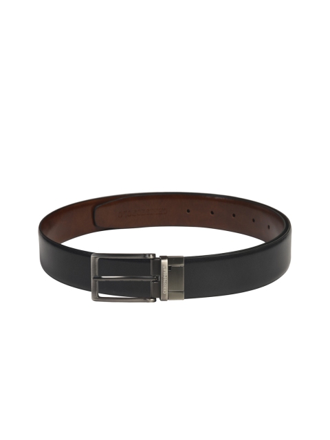 CHRISTOPOLO Men Black & Brown Solid Reversible Genuine Leather Belt