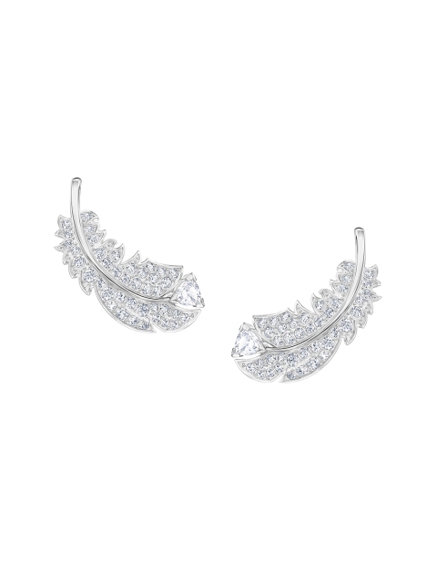 SWAROVSKI White Rhodium-Plated Studs