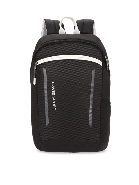 Lavie Sport Unisex Black & White Geometric Backpack