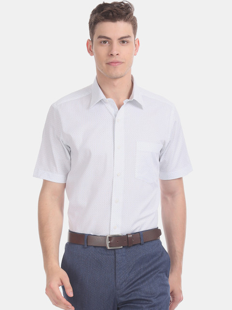 Arrow Men White Regular Fit Printed Formal Shirt
Arrow Men White Regular Fit Printed Formal Shirt