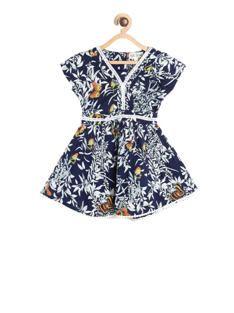 Bella Moda Girls Navy Blue & White Floral With Butterfly Printed Fit and Flare Dress
Bella Moda Girls Navy Blue & White Floral With Butterfly Printed Fit and Flare Dress