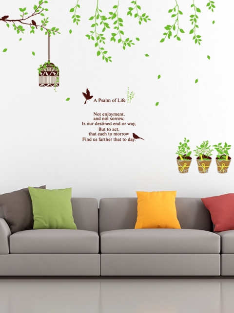 Cortina Green & Brown Wall Sticker