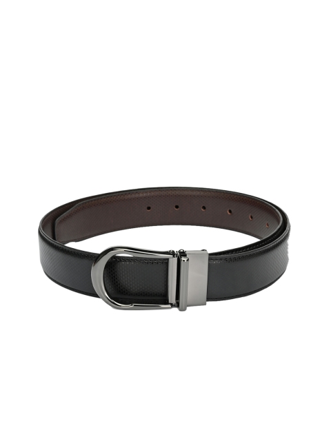 Calvadoss Men Black Textured Belt