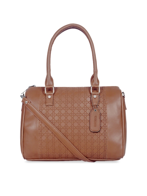 Toteteca Tan Brown Textured Handheld Bag