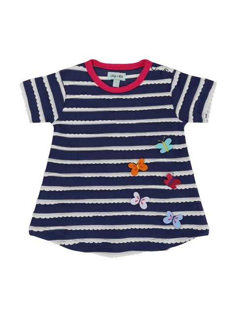 Lilly and Sid Girls Navy Blue & White Striped Organic Cotton A-Line Sustainable Dress
Lilly and Sid Girls Navy Blue & White Striped Organic Cotton A-Line Sustainable Dress