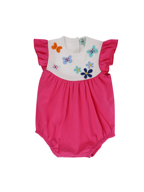 Lilly and Sid Infant Girls Pink & White Colourblocked Pure Organic Cotton Butterfly Yoke Sunny Romper
Lilly and Sid Infant Girls Pink & White Colourblocked Pure Organic Cotton Butterfly Yoke Sunny Romper
