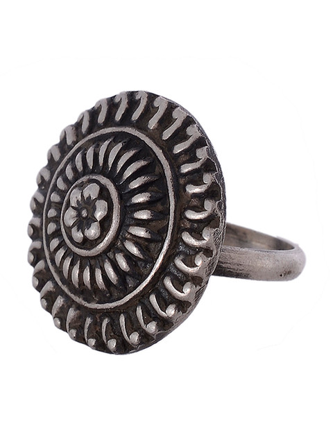Silvermerc Designs Oxidised Silver Adjustable Finger Ring 
Silvermerc Designs Oxidised Silver Adjustable Finger Ring