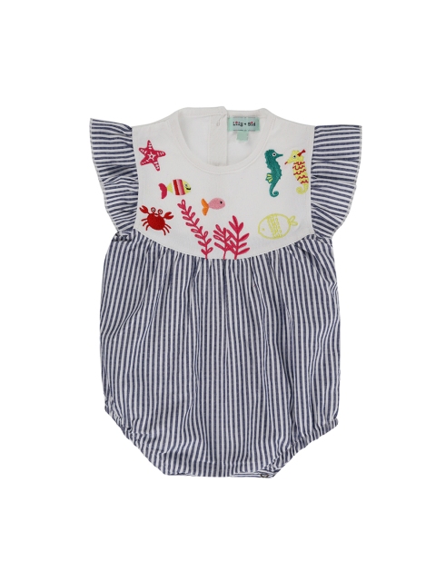 Lilly and Sid Infant Girls Blue & White Striped Pure Organic Cotton Sea Yoke Sunny Romper
Lilly and Sid Infant Girls Blue & White Striped Pure Organic Cotton Sea Yoke Sunny Romper