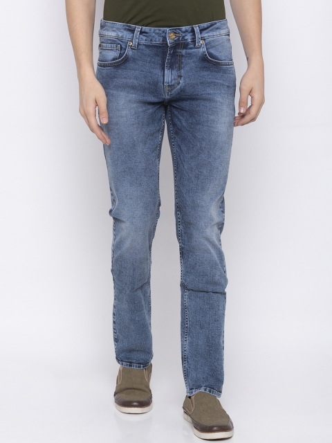 SPYKAR Men Blue Straight Fit Mid-Rise Clean Look Jeans
