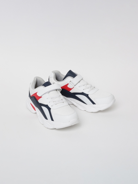 Fame Forever by Lifestyle Boys White & Navy Blue Slip-On Sneakers