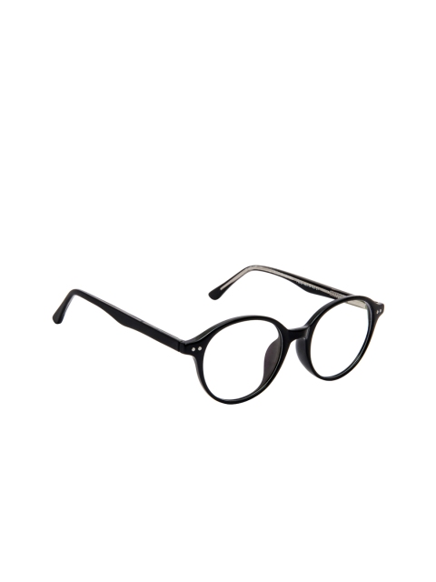 Cardon Unisex Black Solid Full Rim Round Frames EWCD2411