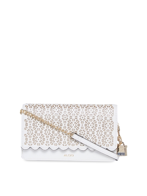 ALDO White Textured Sling Bag
