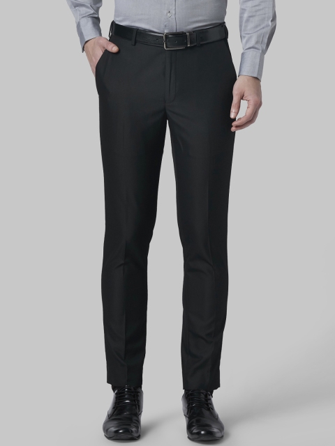 Park Avenue Men Teal Green Regular Fit Solid Formal Trousers
