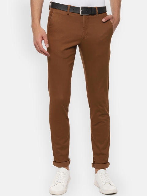 Van Heusen Sport Men Brown Slim Fit Solid Regular Trousers