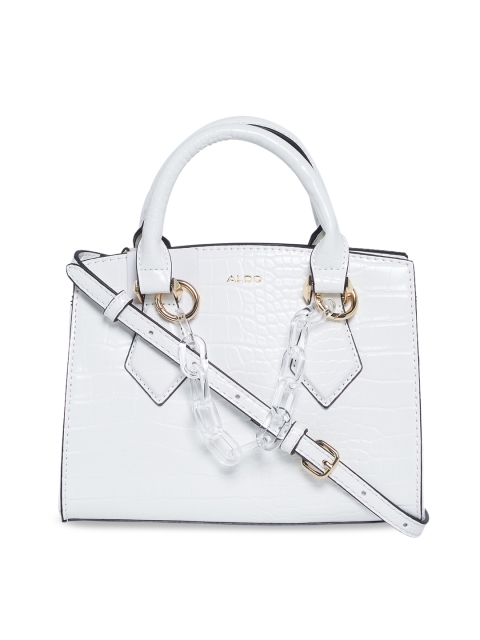 ALDO White Solid Handheld Bag