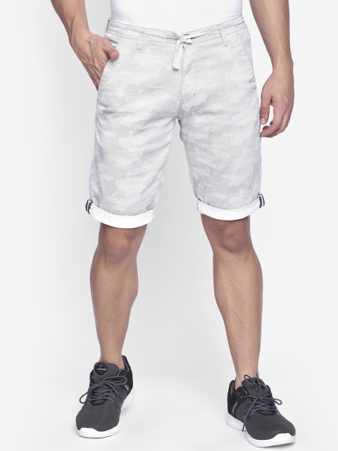 beevee Men Grey Printed Regular Shorts