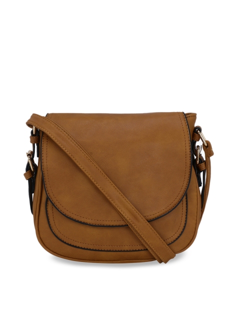 Satchel Bags Brown Solid Sling Bag