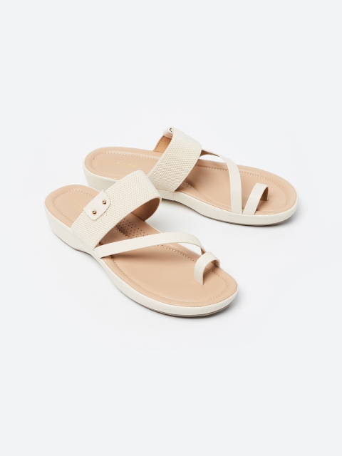 CODE by Lifestyle Women Off-White Solid One Toe Flats