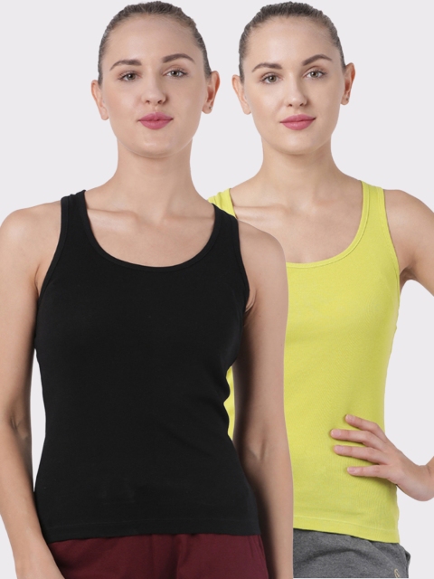 Macrowoman W-Series Women Black Solid Tank Top