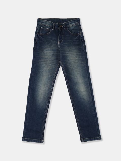 Cherokee Boys Blue Slim Fit Mid-Rise Clean Look Stretchable Jeans